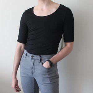 Kenar half sleeve boat neck top